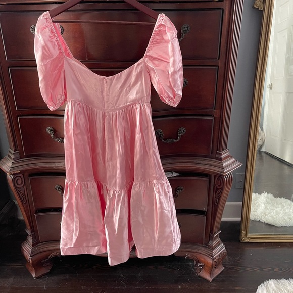 Selkie:Madonna Dress in Pink Satin - old sizing runs small! S (XS) - Picture 8 of 10